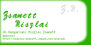 zsanett miszlai business card